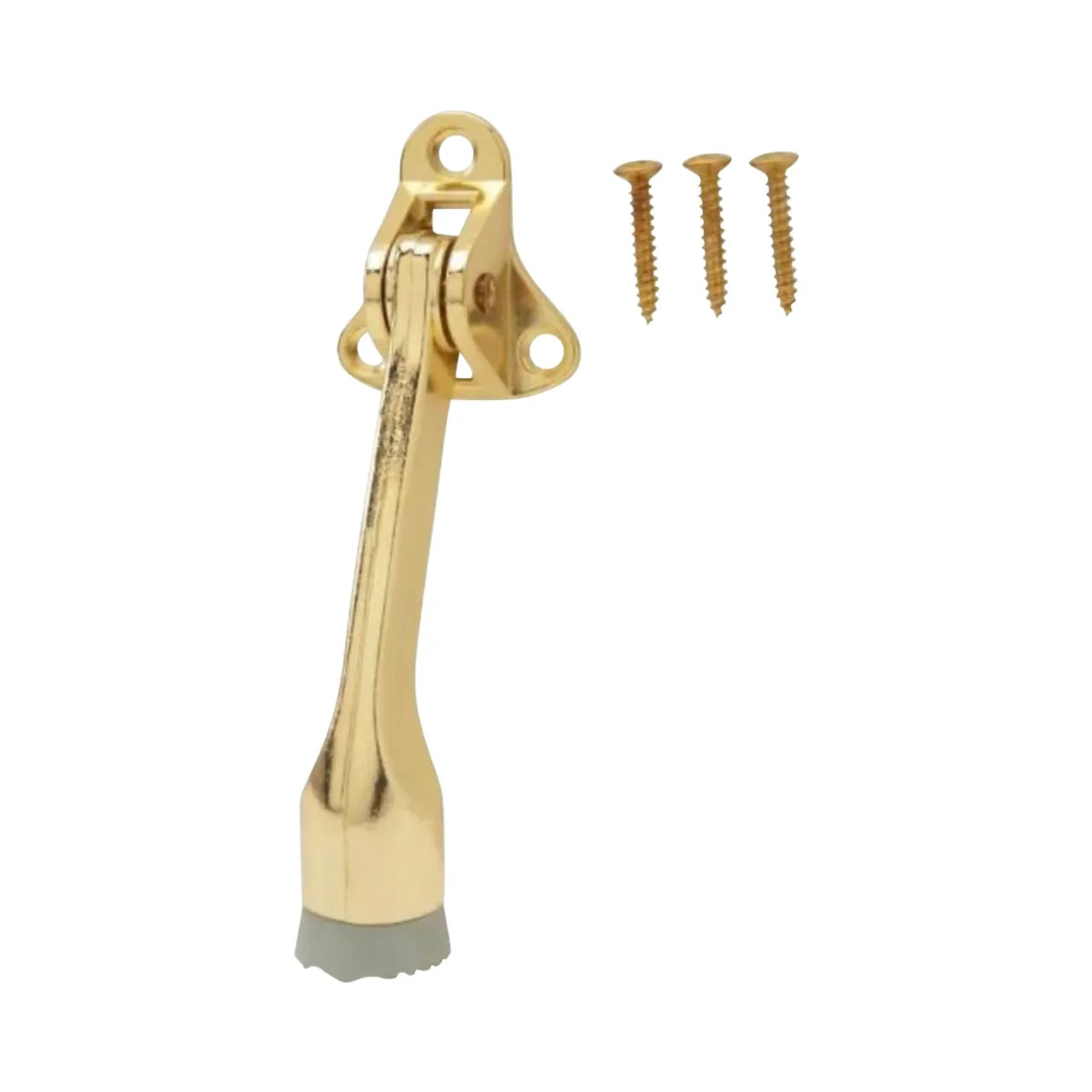 Kick Down Door Stop - Bright Brass